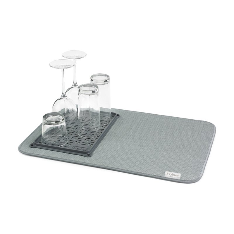 Drying Mat with Snap-On Tray